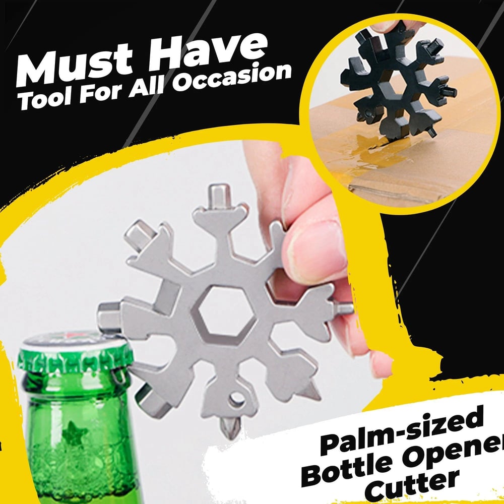 (🌲VORWEIHNACHTSVERKAUF – 49 % RABATT) 🤶 18-in-1 Snowflake Multitool