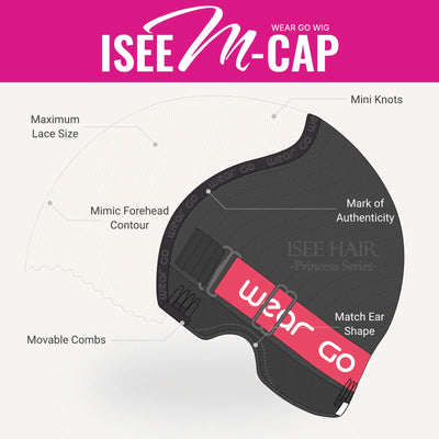 ISEE M-Cap Wear & Go Perücke – 9x6 HD Lace Glueless Perücke mit seidig glattem Haar, vorgebleicht & mit feinen Knoten