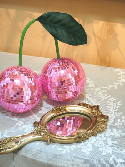 Cherry Disco Ball Dekoration für Wand und Heimdekoration, kann an der Wand aufgehängt werden Cherry Disco Balls, Pinke Frucht Disco Dekoration (PINK) Beste Geschenke Geburtstag Abschluss