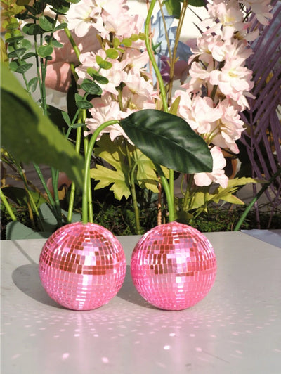 Cherry Disco Ball Dekoration für Wand und Heimdekoration, kann an der Wand aufgehängt werden Cherry Disco Balls, Pinke Frucht Disco Dekoration (PINK) Beste Geschenke Geburtstag Abschluss