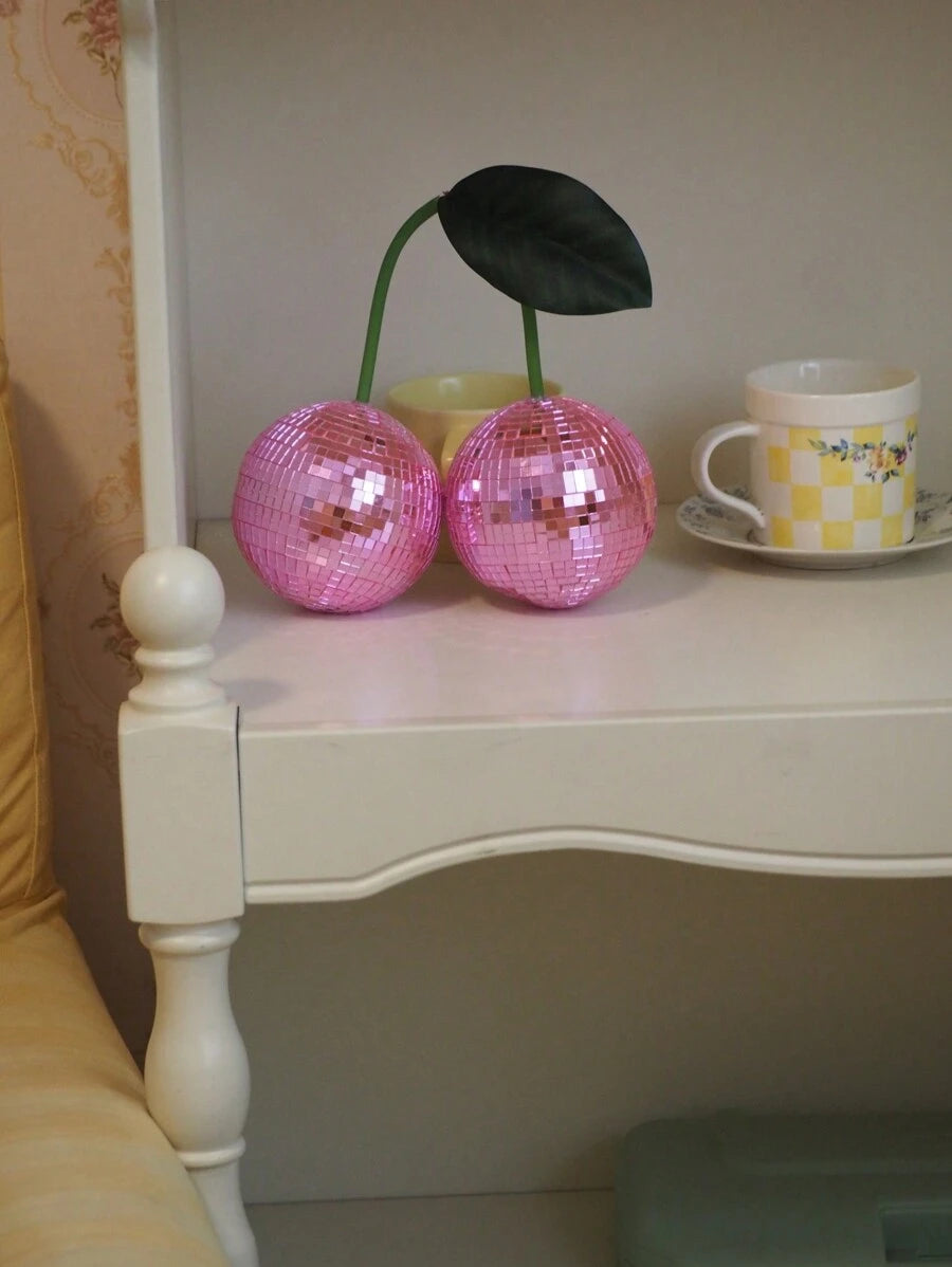 Cherry Disco Ball Dekoration für Wand und Heimdekoration, kann an der Wand aufgehängt werden Cherry Disco Balls, Pinke Frucht Disco Dekoration (PINK) Beste Geschenke Geburtstag Abschluss