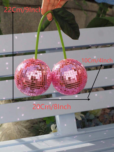 Cherry Disco Ball Dekoration für Wand und Heimdekoration, kann an der Wand aufgehängt werden Cherry Disco Balls, Pinke Frucht Disco Dekoration (PINK) Beste Geschenke Geburtstag Abschluss