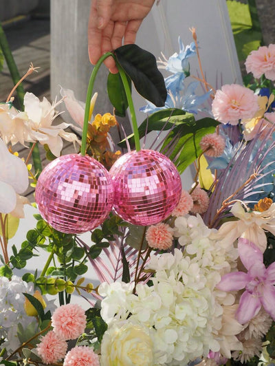 Cherry Disco Ball Dekoration für Wand und Heimdekoration, kann an der Wand aufgehängt werden Cherry Disco Balls, Pinke Frucht Disco Dekoration (PINK) Beste Geschenke Geburtstag Abschluss