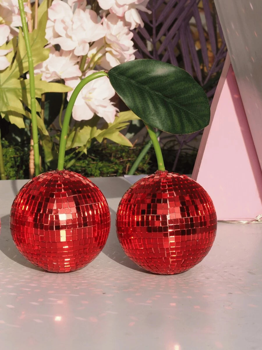 Cherry Disco Ball Dekoration für Wand und Heimdekoration, kann an der Wand aufgehängt werden Cherry Disco Balls, Pinke Frucht Disco Dekoration (PINK) Beste Geschenke Geburtstag Abschluss