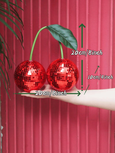 Cherry Disco Ball Dekoration für Wand und Heimdekoration, kann an der Wand aufgehängt werden Cherry Disco Balls, Pinke Frucht Disco Dekoration (PINK) Beste Geschenke Geburtstag Abschluss