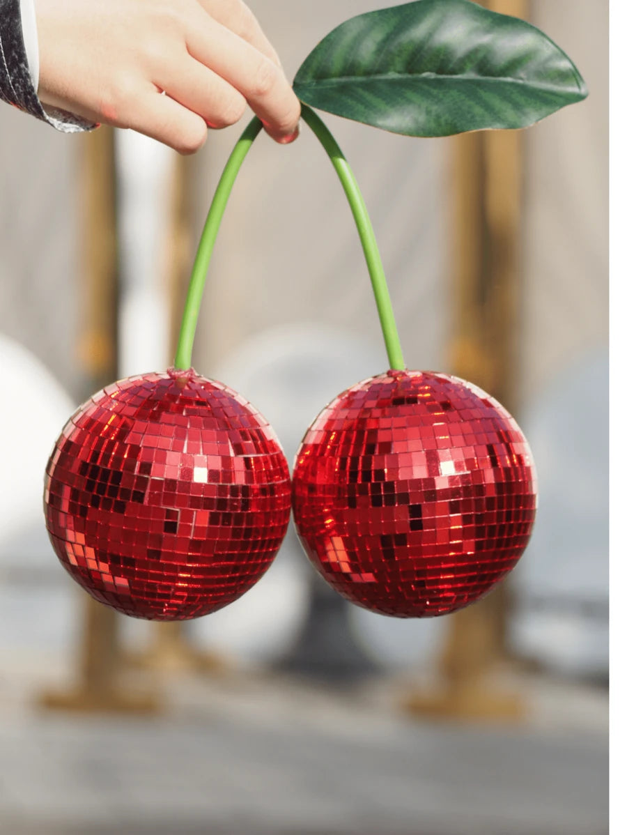 Cherry Disco Ball Dekoration für Wand und Heimdekoration, kann an der Wand aufgehängt werden Cherry Disco Balls, Pinke Frucht Disco Dekoration (PINK) Beste Geschenke Geburtstag Abschluss