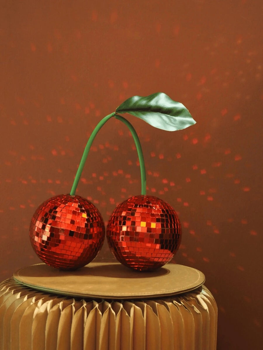 Cherry Disco Ball Dekoration für Wand und Heimdekoration, kann an der Wand aufgehängt werden Cherry Disco Balls, Pinke Frucht Disco Dekoration (PINK) Beste Geschenke Geburtstag Abschluss