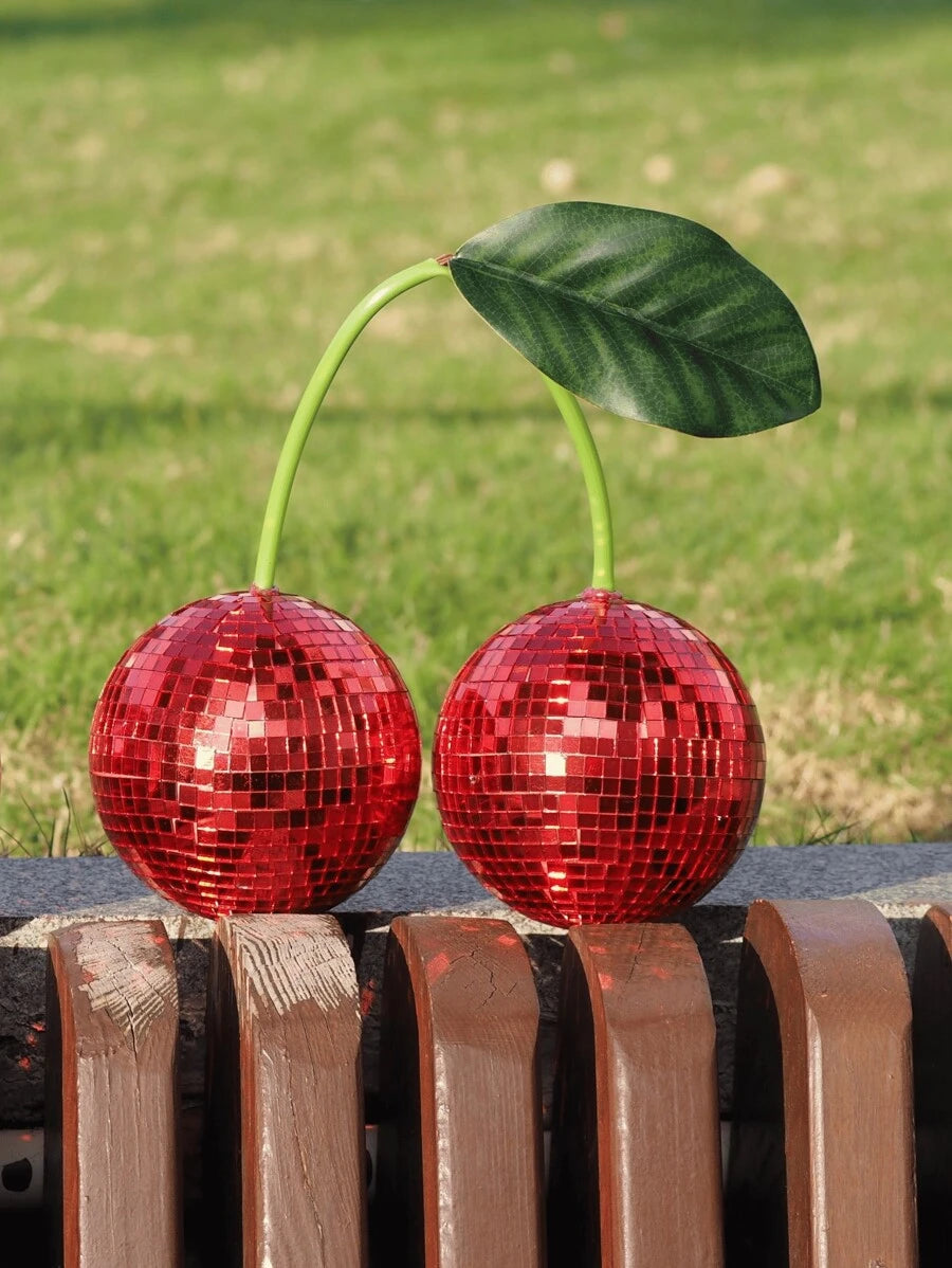 Cherry Disco Ball Dekoration für Wand und Heimdekoration, kann an der Wand aufgehängt werden Cherry Disco Balls, Pinke Frucht Disco Dekoration (PINK) Beste Geschenke Geburtstag Abschluss
