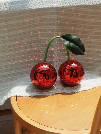 Cherry Disco Ball Dekoration für Wand und Heimdekoration, kann an der Wand aufgehängt werden Cherry Disco Balls, Pinke Frucht Disco Dekoration (PINK) Beste Geschenke Geburtstag Abschluss