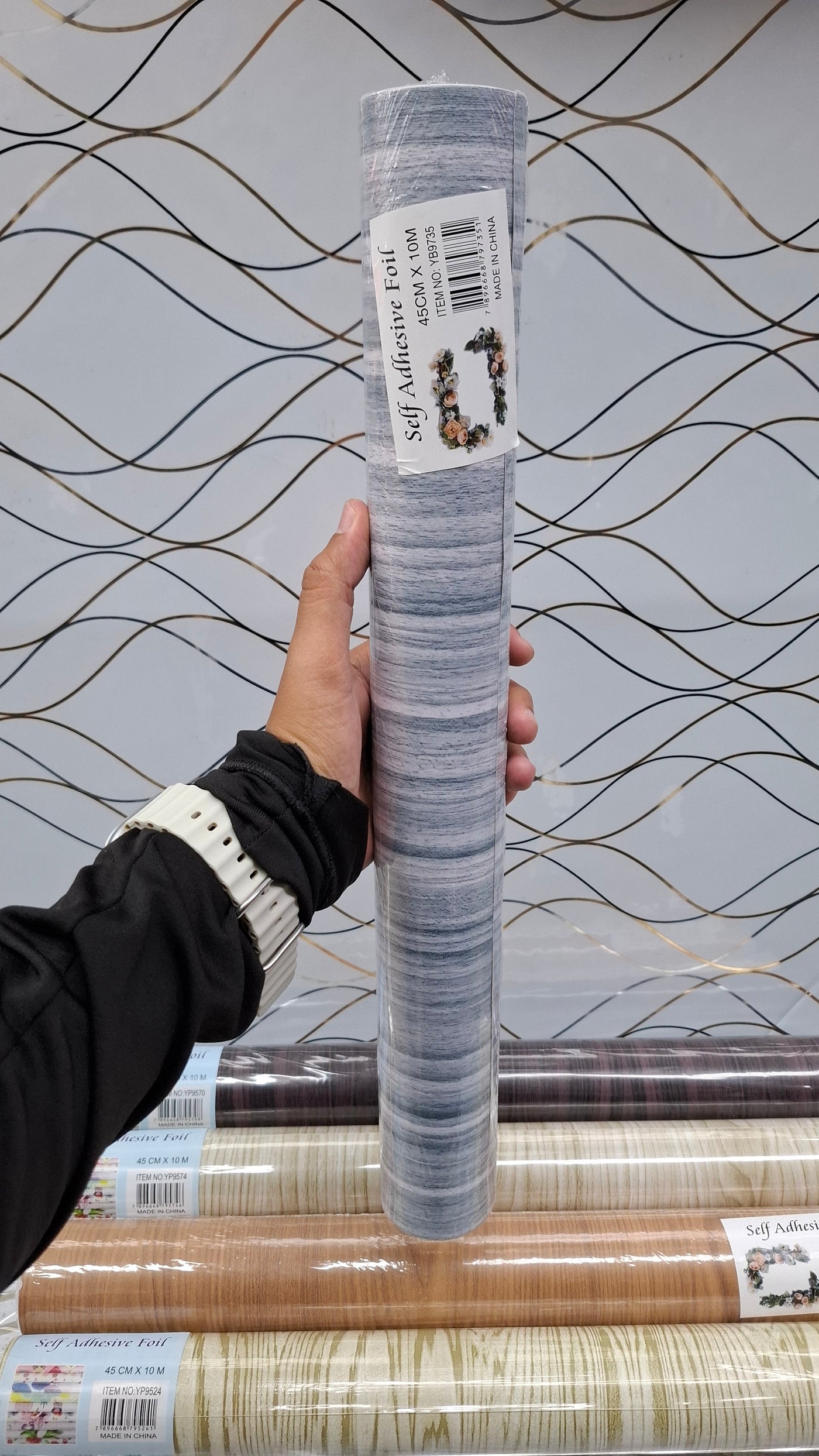 Selbstklebende dekorative Holzstil-Folie – 10 Meter