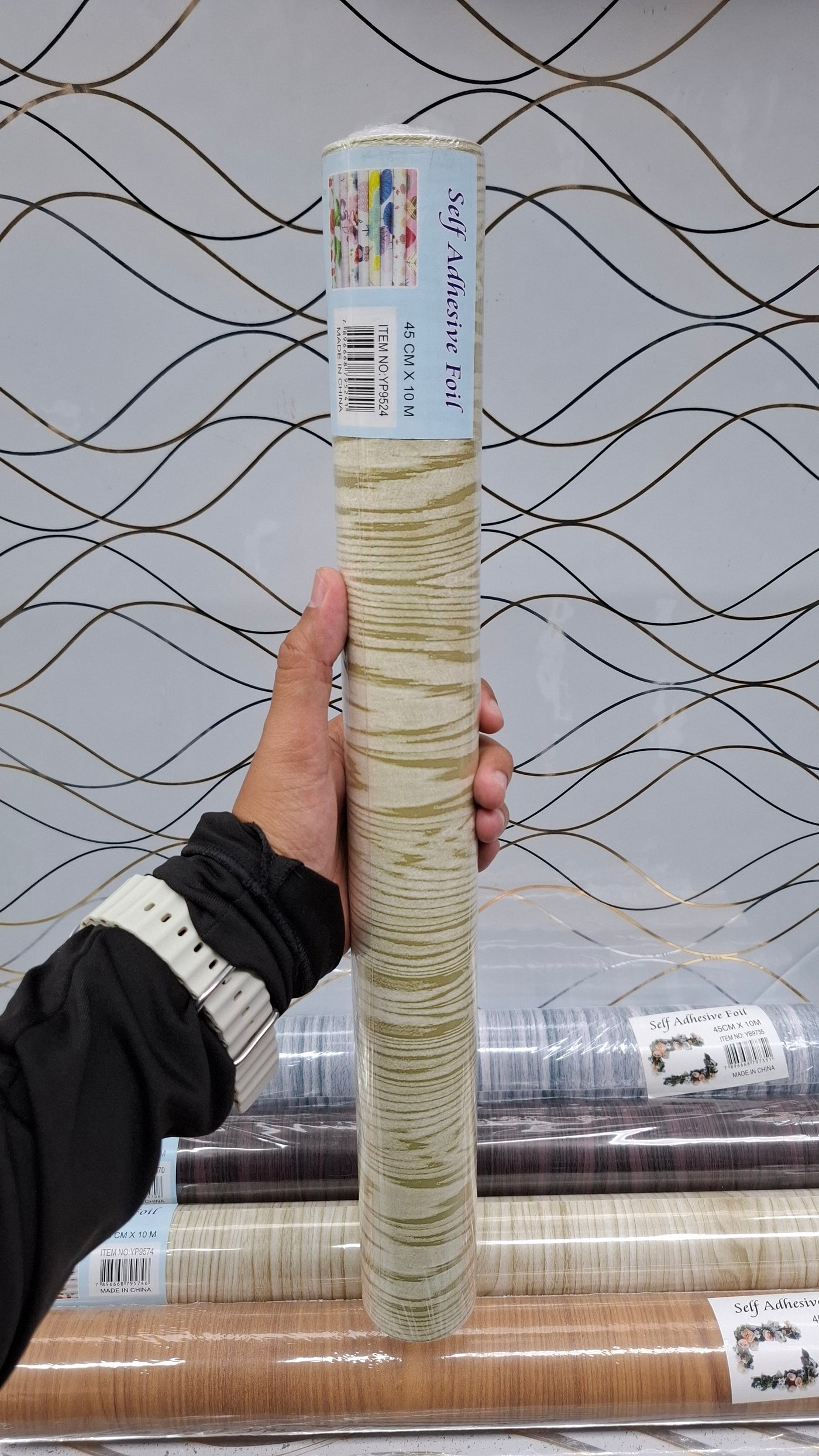 Selbstklebende dekorative Holzstil-Folie – 10 Meter