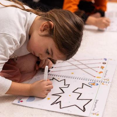 Curious Child – Schreib- und Löschheft für Schreibübungen, wiederverwendbar (64 Seiten, 3–6 Jahre)