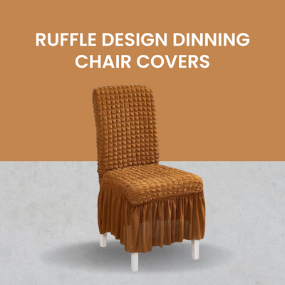 Stuhlhussen mit Rüschen-Design