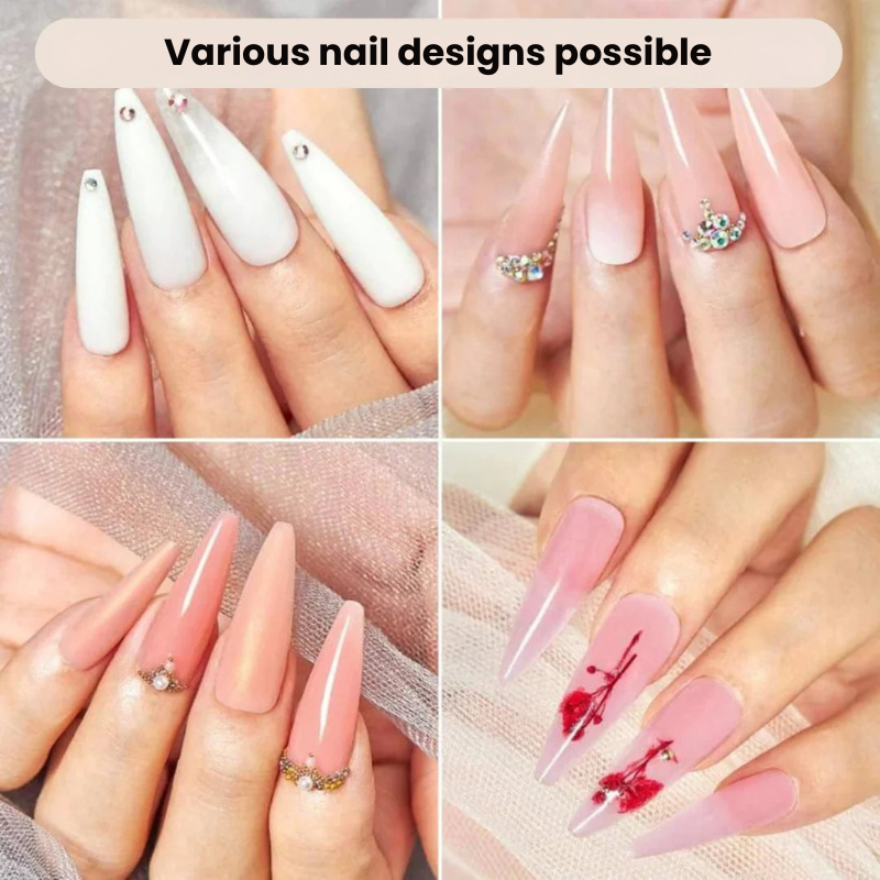 Glänzendes Gel-Nagel-Set