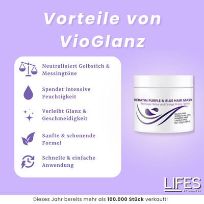VioGlanz | Haarmaske gegen Gelb- und Messingtöne