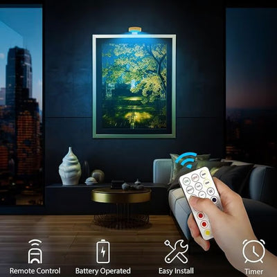 1+1 Gratis | Magnetische LED-Bilderleuchte – Dimmbar & wiederaufladbar