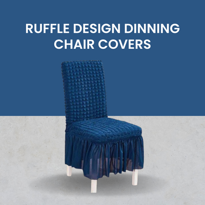 Stuhlhussen mit Rüschen-Design