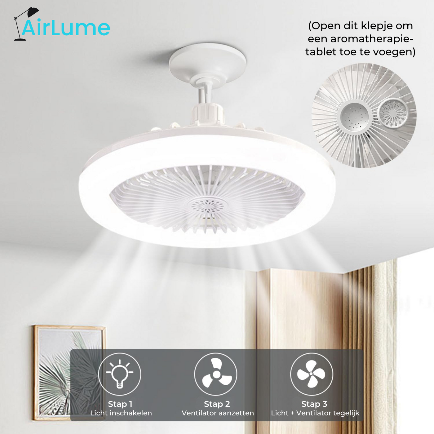 AirLume LED-Deckenventilator mit Fernbedienung