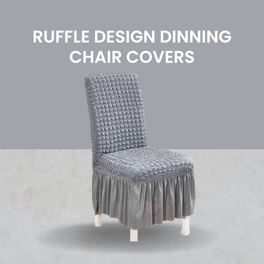 Stuhlhussen mit Rüschen-Design