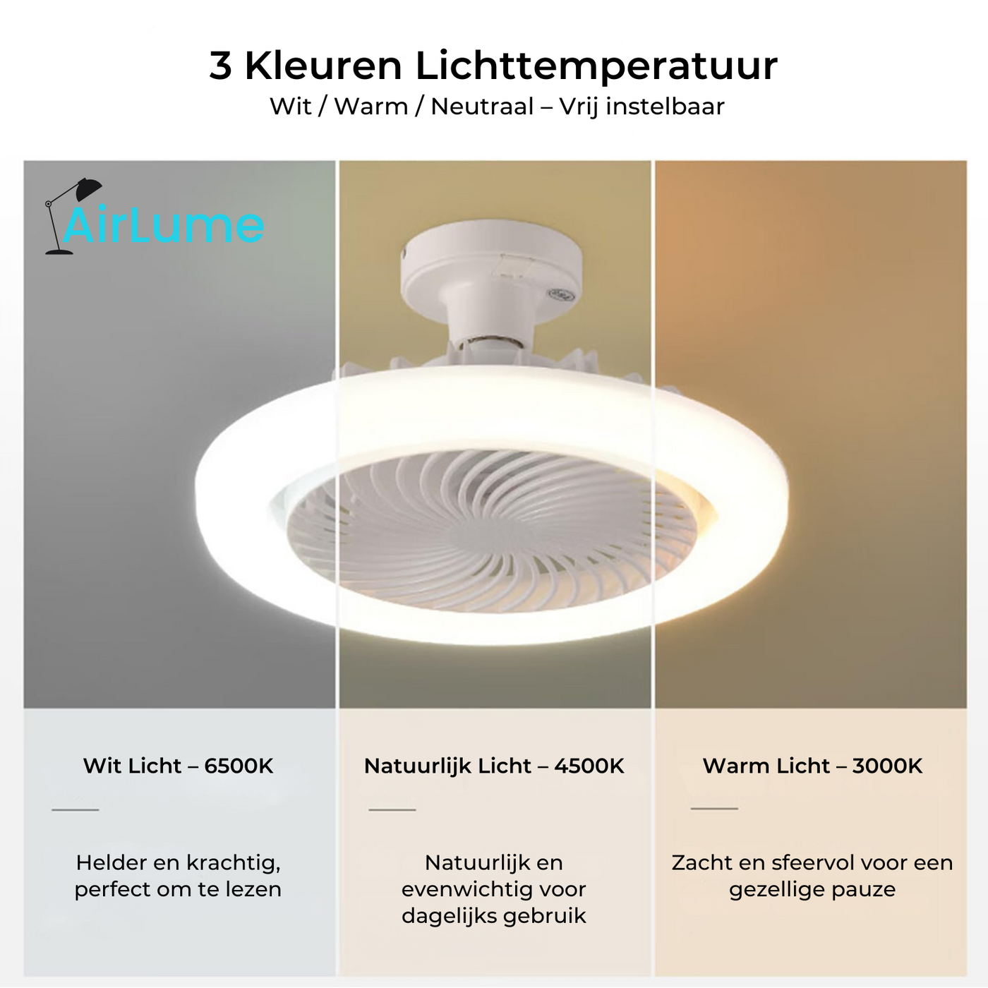 AirLume LED-Deckenventilator mit Fernbedienung