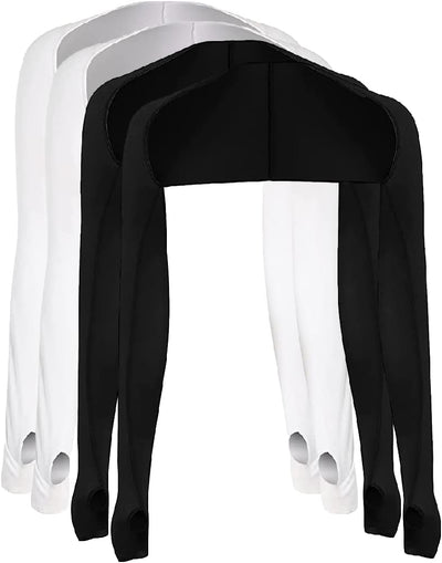 4 Stück UV-Schutz Sonnenschal Kühlende Armsleeves mit Daumenloch für Frauen und Männer Radfahren, Autofahren, Golf Ärmelüberzug