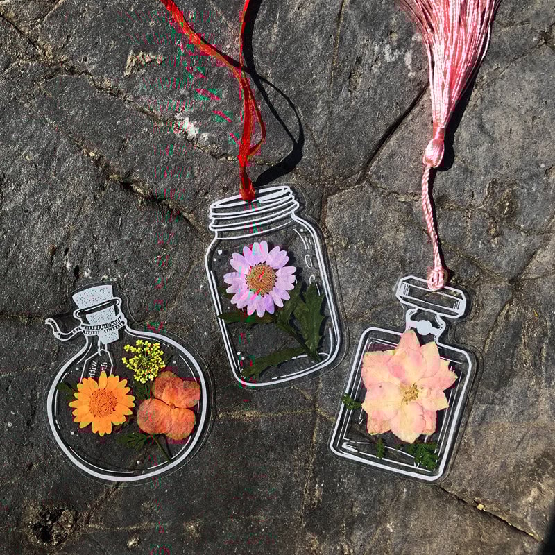 EverBloom Lesezeichen-Set mit getrockneten Blumen