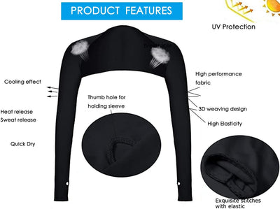 4 Stück UV-Schutz Sonnenschal Kühlende Armsleeves mit Daumenloch für Frauen und Männer Radfahren, Autofahren, Golf Ärmelüberzug