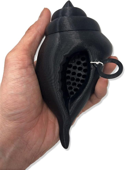 MunnyGrubbers - Original Mystic Conch Shell - Nicht-kanonische Parodie der Magic Conch Shell - Stelle eine JA- oder NEIN-Frage und ziehe die Schnur - Wahrsagen - Entscheidungsfindung - (V4+ Lavendel)