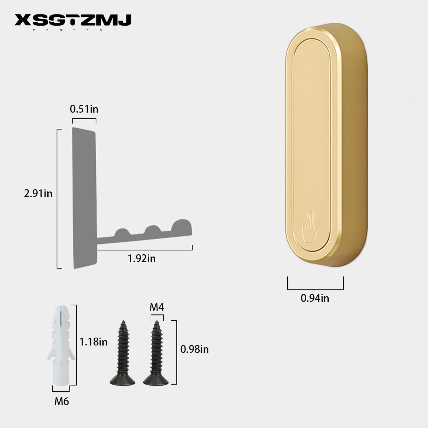 4PCS Klappbarer Mantelhaken, Schwerlast-Wandhaken aus Zinklegierung, Klappbare goldene Wandhaken zum Aufhängen von Mänteln, Schals, Hüten, Bademänteln, Schlüsseln, Taschen (Gold)