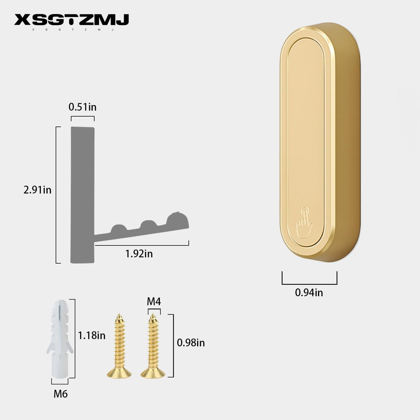4PCS Klappbarer Mantelhaken, Schwerlast-Wandhaken aus Zinklegierung, Klappbare goldene Wandhaken zum Aufhängen von Mänteln, Schals, Hüten, Bademänteln, Schlüsseln, Taschen (Gold)