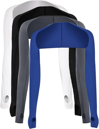 4 Stück UV-Schutz Sonnenschal Kühlende Armsleeves mit Daumenloch für Frauen und Männer Radfahren, Autofahren, Golf Ärmelüberzug