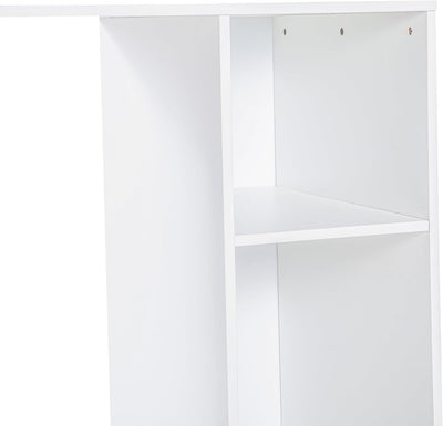Flash Furniture Lotus Mini-Kühlschrank Regal-Organizer, platzsparendes Aufsatzregal für Mini-Kühlschrank mit zwei Fächern, Holzwerkstoff, 33,75" B, Weiß