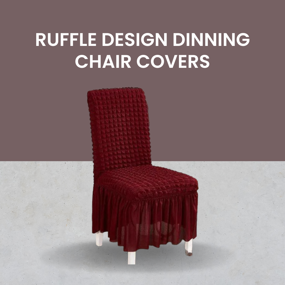 Stuhlhussen mit Rüschen-Design