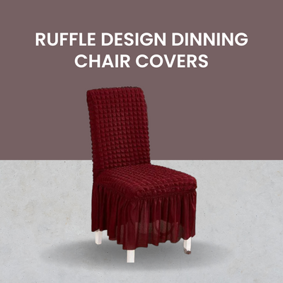 Stuhlhussen mit Rüschen-Design
