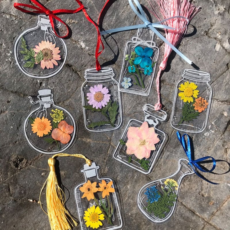EverBloom Lesezeichen-Set mit getrockneten Blumen
