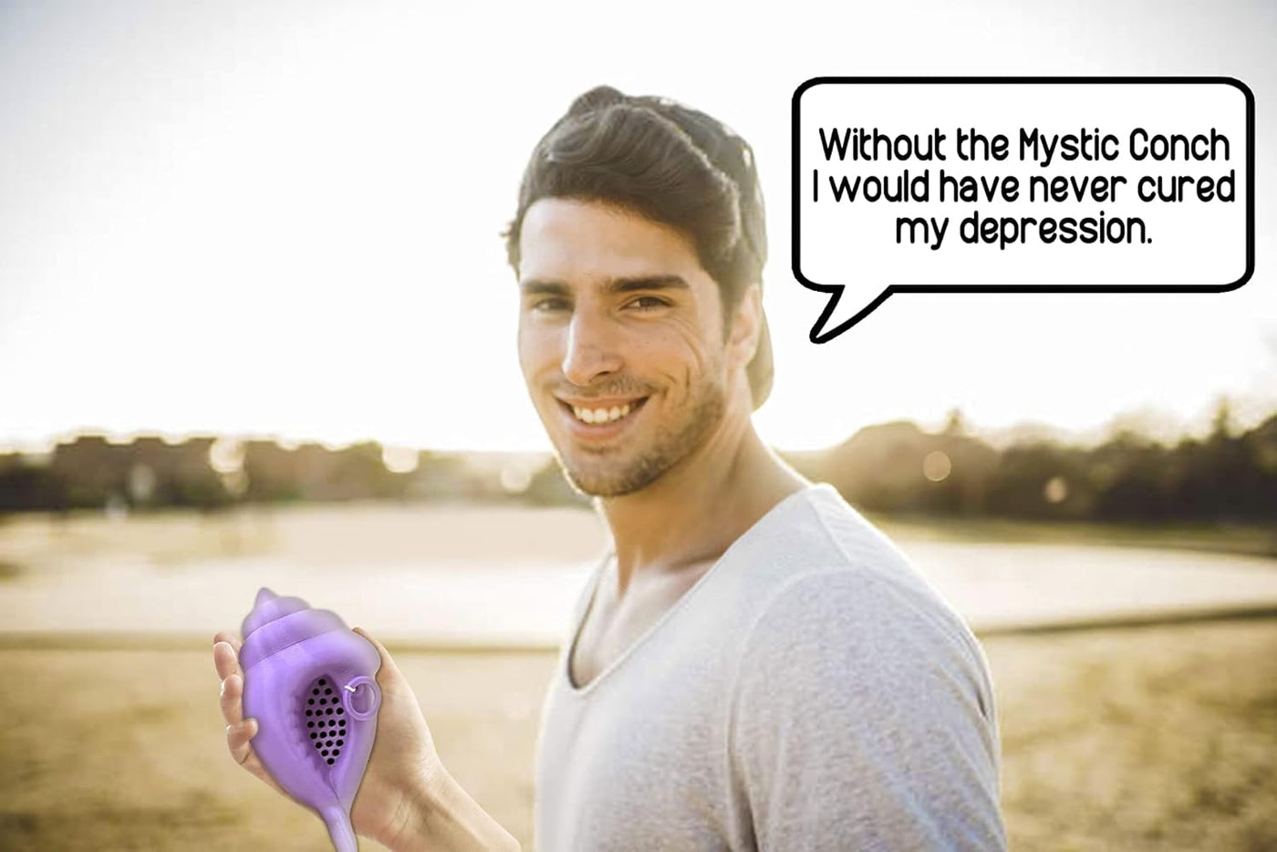 MunnyGrubbers - Original Mystic Conch Shell - Nicht-kanonische Parodie der Magic Conch Shell - Stelle eine JA- oder NEIN-Frage und ziehe die Schnur - Wahrsagen - Entscheidungsfindung - (V4+ Lavendel)