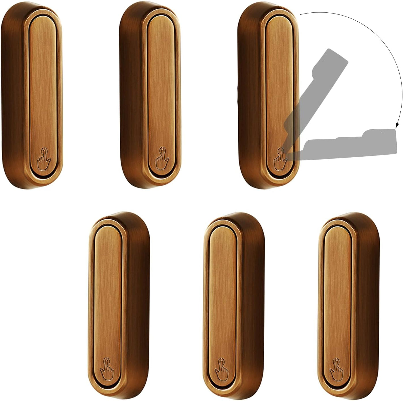 4PCS Klappbarer Mantelhaken, Schwerlast-Wandhaken aus Zinklegierung, Klappbare goldene Wandhaken zum Aufhängen von Mänteln, Schals, Hüten, Bademänteln, Schlüsseln, Taschen (Gold)