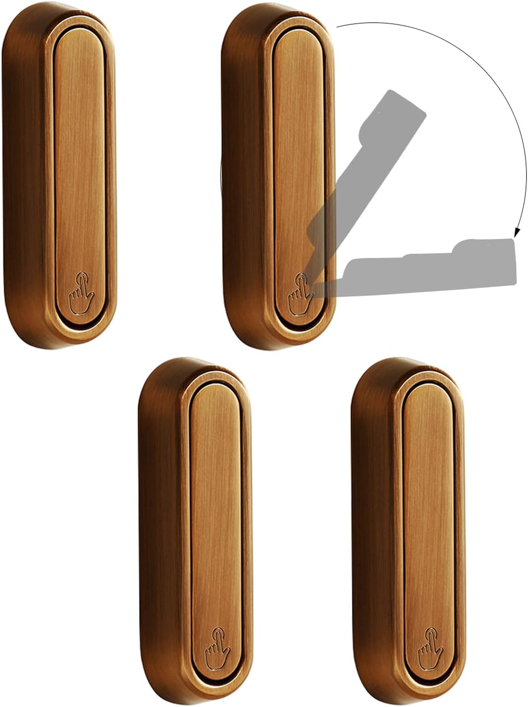 4PCS Klappbarer Mantelhaken, Schwerlast-Wandhaken aus Zinklegierung, Klappbare goldene Wandhaken zum Aufhängen von Mänteln, Schals, Hüten, Bademänteln, Schlüsseln, Taschen (Gold)