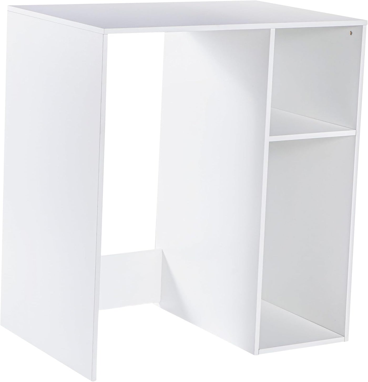 Flash Furniture Lotus Mini-Kühlschrank Regal-Organizer, platzsparendes Aufsatzregal für Mini-Kühlschrank mit zwei Fächern, Holzwerkstoff, 33,75" B, Weiß