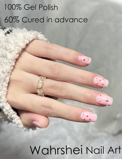 Semi Cured Gel Nail Strips, 20 Stück Gel Nagelaufkleber UV, Wraps für DIY Maniküre zu Hause (Transparent)