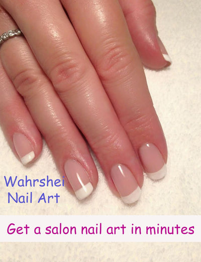 Semi Cured Gel Nail Strips, 20 Stück Gel Nagelaufkleber UV, Wraps für DIY Maniküre zu Hause (Transparent)