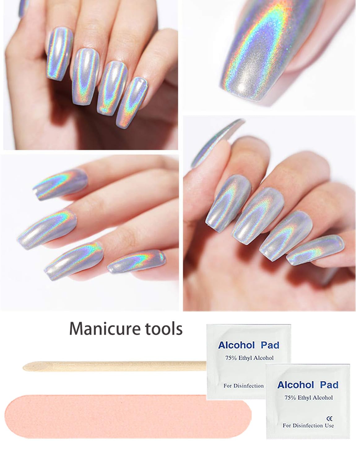 Semi Cured Gel Nail Strips, 20 Stück Gel Nagelaufkleber UV, Wraps für DIY Maniküre zu Hause (Transparent)