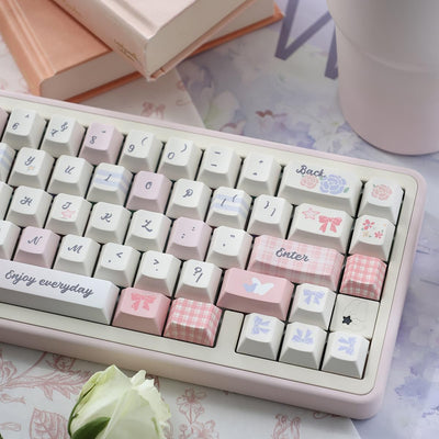 156 Tasten PBT Dye Sub Individuelle Lila Tastenkappen URE Profil Schmetterling Tastenkappen-Set Passend für 95% 75% 65% 60% Cherry Mx Switches Mechanische Tastatur