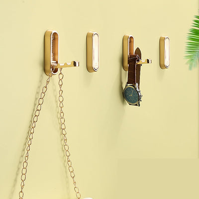 4PCS Klappbarer Mantelhaken, Schwerlast-Wandhaken aus Zinklegierung, Klappbare goldene Wandhaken zum Aufhängen von Mänteln, Schals, Hüten, Bademänteln, Schlüsseln, Taschen (Gold)