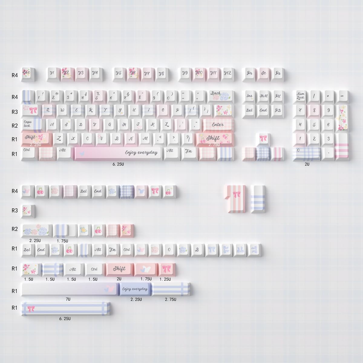 156 Tasten PBT Dye Sub Individuelle Lila Tastenkappen URE Profil Schmetterling Tastenkappen-Set Passend für 95% 75% 65% 60% Cherry Mx Switches Mechanische Tastatur
