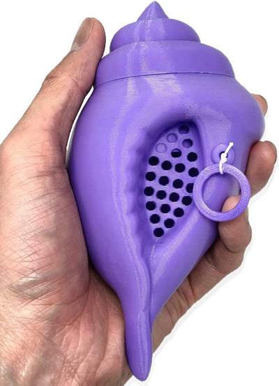 MunnyGrubbers - Original Mystic Conch Shell - Nicht-kanonische Parodie der Magic Conch Shell - Stelle eine JA- oder NEIN-Frage und ziehe die Schnur - Wahrsagen - Entscheidungsfindung - (V4+ Lavendel)