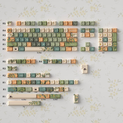 156 Tasten PBT Dye Sub Individuelle Lila Tastenkappen URE Profil Schmetterling Tastenkappen-Set Passend für 95% 75% 65% 60% Cherry Mx Switches Mechanische Tastatur