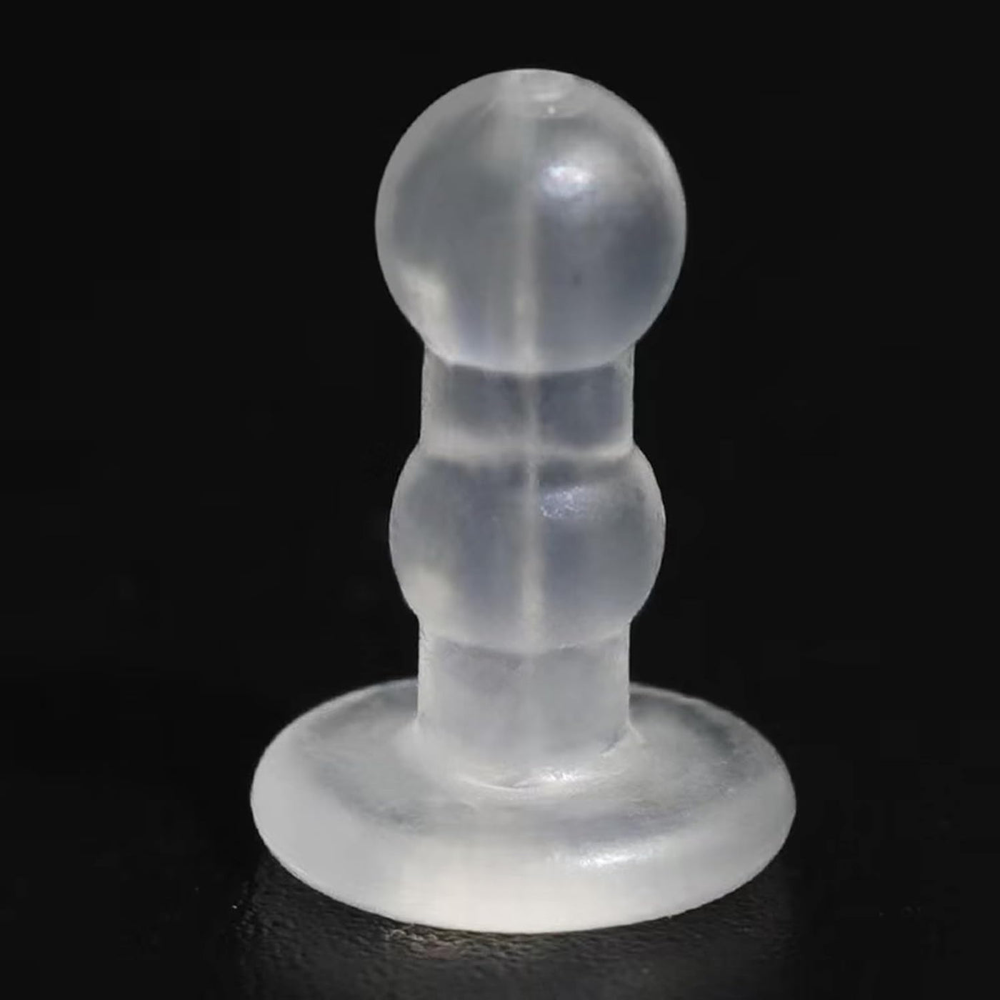 Undurchdringliche weiche, lange Ohrstecker-Verschlüsse für durchstochene Ohren, 50 Stück, TPE-Material in medizinischer Qualität, bequemer Sitz für alle Ohrringe (Doppelkugeln)