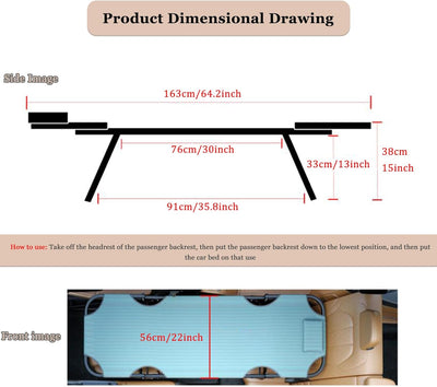 Tragbares Klappbares Campingbett Auto-Reisebett Nicht-aufblasbare Tragbare Universelle Schlaflösung Camping-Essentials Bett Büro Outdoor-Campingbett Roadtrip-Campingbett