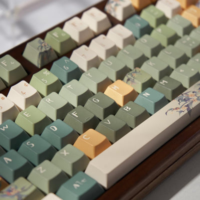 156 Tasten PBT Dye Sub Individuelle Lila Tastenkappen URE Profil Schmetterling Tastenkappen-Set Passend für 95% 75% 65% 60% Cherry Mx Switches Mechanische Tastatur